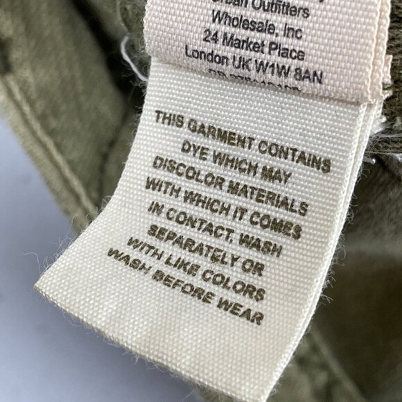Free People Utility Pants Women's Size 26 Green Cotton Casual Comfort - Picture 5 of 13